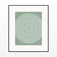 Faded Fern Geometric Wall Art Print – Signed Limited Edition Giclée | Modern Gallery Decor — Black gallery mat