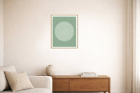 Faded Fern Geometric Wall Art Print – Signed Limited Edition Giclée | Modern Gallery Decor — Living room lifestyle