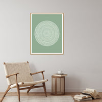 Faded Fern Geometric Wall Art Print – Signed Limited Edition Giclée | Modern Gallery Decor — Reading nook