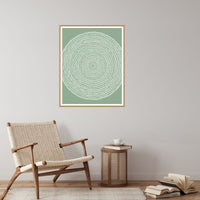 Faded Fern Geometric Wall Art Print – Signed Limited Edition Giclée | Modern Gallery Decor — Reading nook