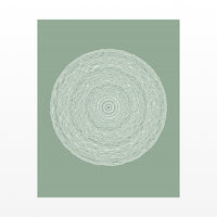 Faded Fern Geometric Wall Art Print – Signed Limited Edition Giclée | Modern Gallery Decor — Unframed flat preview