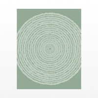 Faded Fern Geometric Wall Art Print – Signed Limited Edition Giclée | Modern Gallery Decor — Unframed flat preview