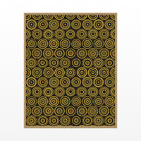 Gold Leaf Ankara Art Print – Fine Art Giclée Digital Download | Signed 50-Edition — Floating natural frame