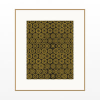 Gold Leaf Ankara Art Print – Fine Art Giclée Digital Download | Signed 50-Edition — Natural gallery mat