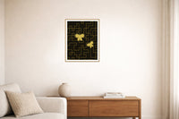 Gold Leaf Butterfly Printable Wall Art – Limited Edition Giclée Art Print | Instant Digital Download — Living room lifestyle