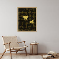 Gold Leaf Butterfly Printable Wall Art – Limited Edition Giclée Art Print | Instant Digital Download — Reading nook