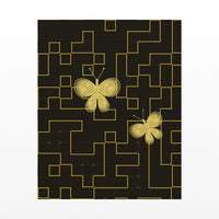 Gold Leaf Butterfly Printable Wall Art – Limited Edition Giclée Art Print | Instant Digital Download — Unframed flat preview