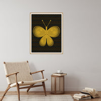 Gold Leaf Butterfly Wall Art Print – Signed Limited Edition Giclée | Modern Gallery Decor — Reading nook