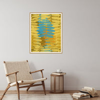 Gold Leaf Fern Wall Art Print – Signed Limited Edition Giclée | Modern Gallery Decor — Reading nook