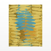 Gold Leaf Fern Wall Art Print – Signed Limited Edition Giclée | Modern Gallery Decor — Unframed flat preview