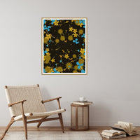 Gold Leaf Floral Wall Art Print – Signed Limited Edition Giclée | Modern Gallery Decor — Reading nook