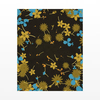 Gold Leaf Floral Wall Art Print – Signed Limited Edition Giclée | Modern Gallery Decor — Unframed flat preview