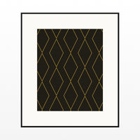 Gold Leaf Geometric Art Print – Fine Art Giclée Digital Download | Signed 50-Edition — Black gallery mat