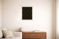 Gold Leaf Geometric Art Print – Fine Art Giclée Digital Download | Signed 50-Edition — Living room lifestyle