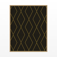 Gold Leaf Geometric Art Print – Fine Art Giclée Digital Download | Signed 50-Edition — Floating natural frame