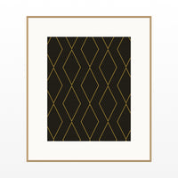 Gold Leaf Geometric Art Print – Fine Art Giclée Digital Download | Signed 50-Edition — Natural gallery mat