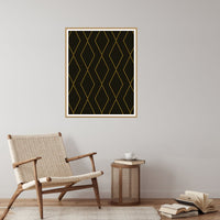 Gold Leaf Geometric Art Print – Fine Art Giclée Digital Download | Signed 50-Edition — Reading nook