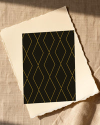 Gold Leaf Geometric Art Print – Fine Art Giclée Digital Download | Signed 50-Edition — Paper/edge detail