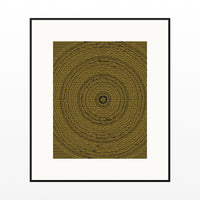 Gold Leaf Linear Wall Art Print – Signed Limited Edition Giclée | Modern Gallery Decor — Black gallery mat