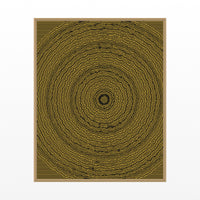 Gold Leaf Linear Wall Art Print – Signed Limited Edition Giclée | Modern Gallery Decor — Floating natural frame