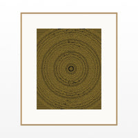 Gold Leaf Linear Wall Art Print – Signed Limited Edition Giclée | Modern Gallery Decor — Natural gallery mat