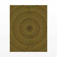 Gold Leaf Linear Wall Art Print – Signed Limited Edition Giclée | Modern Gallery Decor — Unframed flat preview