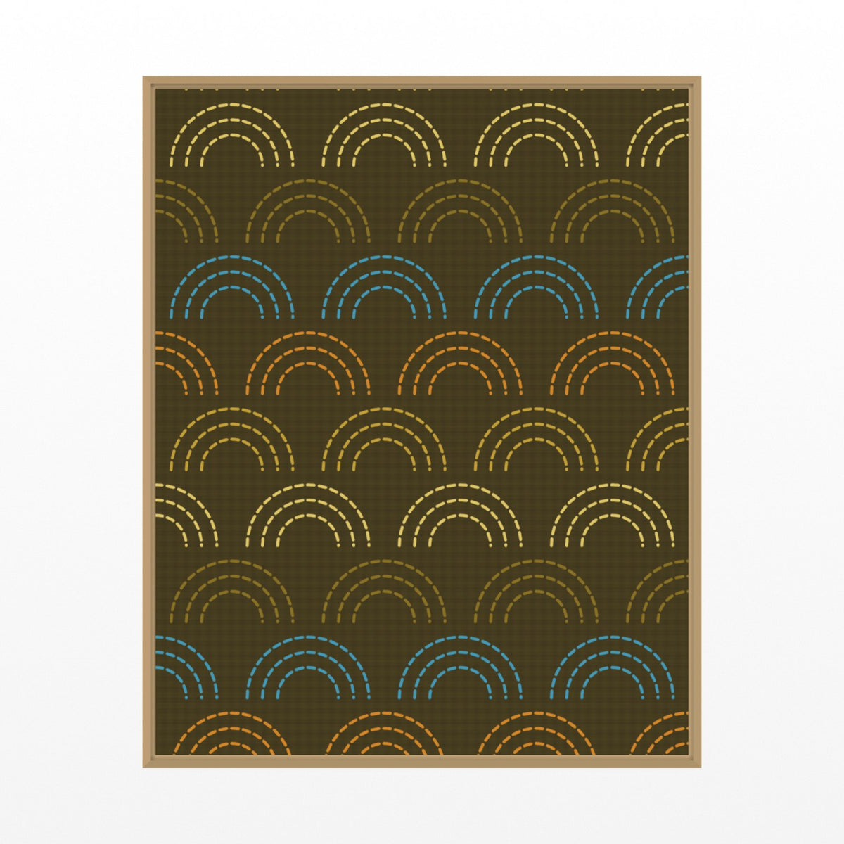Gold Leaf Ombré Gradient – Signed 50-Edition Giclée Print for Gallery Walls — Floating natural frame