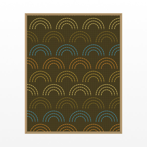 Gold Leaf Ombré Gradient – Signed 50-Edition Giclée Print for Gallery Walls — Floating natural frame