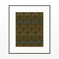 Gold Leaf Ombré Gradient – Signed 50-Edition Giclée Print for Gallery Walls — Black gallery mat