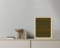 Gold Leaf Ombré Gradient – Signed 50-Edition Giclée Print for Gallery Walls — Grey wall with bowl