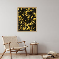 Gold Leaf Paint Splatter Wall Art Print – Signed Limited Edition Giclée | Modern Gallery Decor — Reading nook