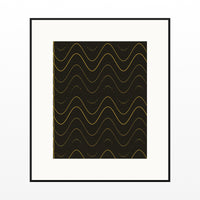 Gold Leaf Retro 70s Wall Art Print  — Black gallery mat