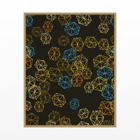 Gold Leaf Trellis Wall Art Print – Signed Limited Edition Giclée | Modern Gallery Decor — Floating natural frame