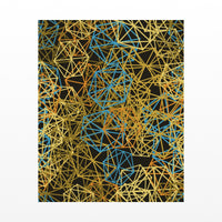 Gold Leaf Trellis Wall Art Print – Signed Limited Edition Giclée | Modern Gallery Decor — Unframed flat preview