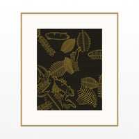 Gold Leaf Tropical – Signed 50-Edition Giclée Print for Gallery Walls — Natural gallery mat