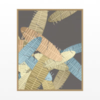 Gold Leaf Tropical Wall Art Print – Signed Limited Edition Giclée | Modern Gallery Decor — Floating natural frame