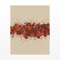 Ikat Crimson Paint Splatter Wall Art Print – Signed Limited Edition Giclée | Modern Gallery Decor — Unframed flat preview