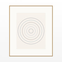 Indigo Abstract Wave Wall Art Print – Signed Limited Edition Giclée | Modern Gallery Decor — Natural gallery mat