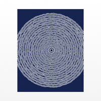 Indigo Geometric Wall Art Print – Signed Limited Edition Giclée | Modern Gallery Decor — Unframed flat preview