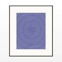 Indigo Linear Wall Art Print – Signed Limited Edition Giclée | Modern Gallery Decor — Black gallery mat