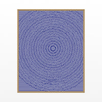 Indigo Linear Wall Art Print – Signed Limited Edition Giclée | Modern Gallery Decor — Floating natural frame