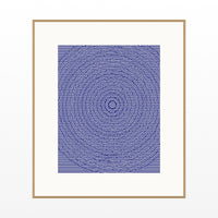 Indigo Linear Wall Art Print – Signed Limited Edition Giclée | Modern Gallery Decor — Natural gallery mat