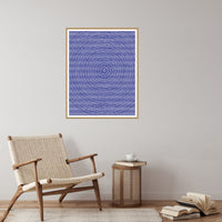 Indigo Linear Wall Art Print – Signed Limited Edition Giclée | Modern Gallery Decor — Reading nook