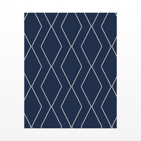Indigo Ochre Geometric Art Print – Fine Art Giclée Digital Download | Signed 50-Edition — Unframed flat preview