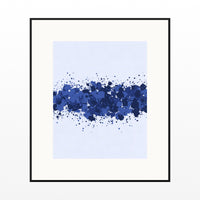 Indigo Paint Splatter Wall Art Print – Signed Limited Edition Giclée | Modern Gallery Decor — Black gallery mat