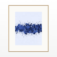 Indigo Paint Splatter Wall Art Print – Signed Limited Edition Giclée | Modern Gallery Decor — Natural gallery mat