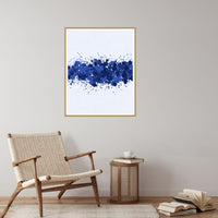 Indigo Paint Splatter Wall Art Print – Signed Limited Edition Giclée | Modern Gallery Decor — Reading nook