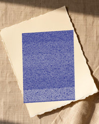 Indigo Tie-dye – Limited Edition Tie-dye Art Print — Paper/edge detail