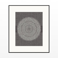 Ink & Ultramarine Linear Wall Art Print – Signed Limited Edition Giclée | Modern Gallery Decor — Black gallery mat