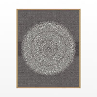 Ink & Ultramarine Linear Wall Art Print – Signed Limited Edition Giclée | Modern Gallery Decor — Floating natural frame